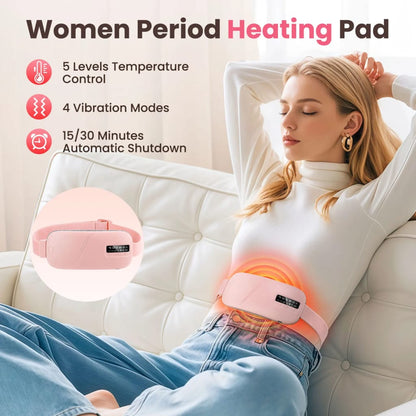 Electric Heating Pad Menstrual Cramp Massager Belt Women Period Care Hot Compress Device Vibration Abdominal Ulter Warmer Belt - AliExpress